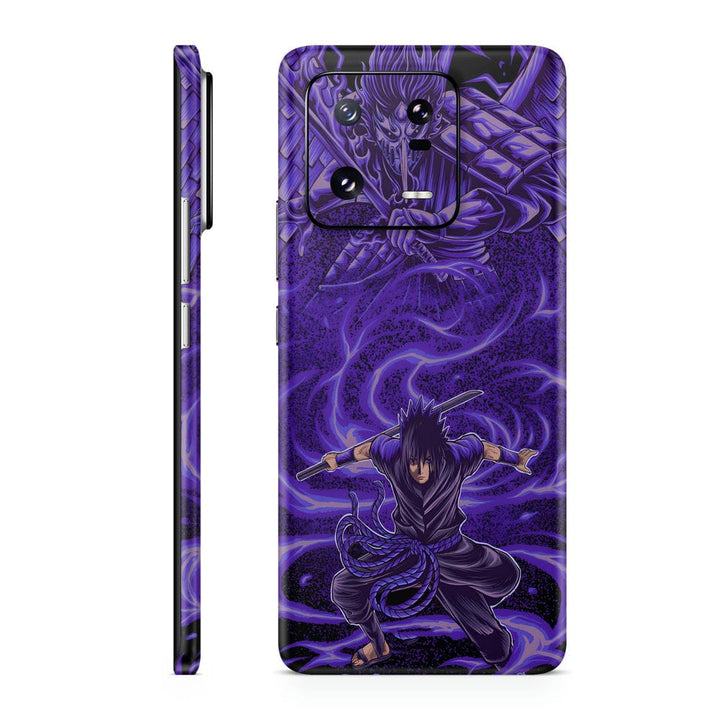 Mobile Skin Wrap - Anime Sasuke Uchiha Blue Design