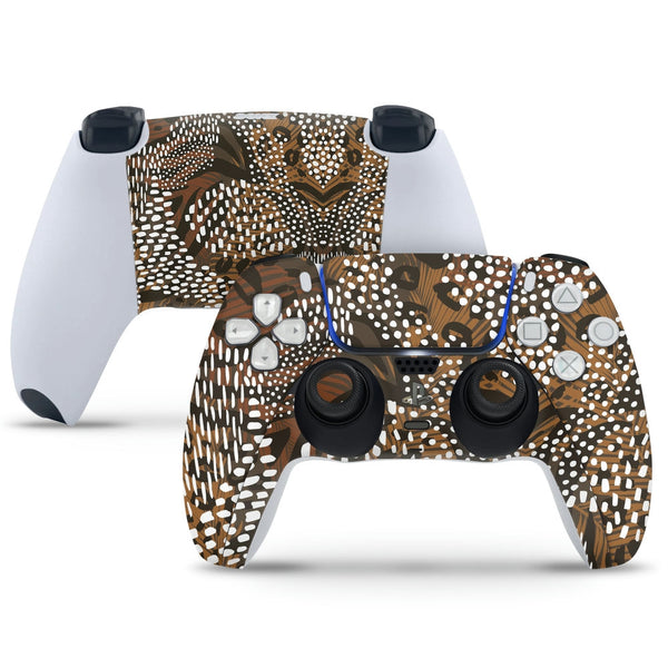 PS5 Controller Skin - Brown Dotted