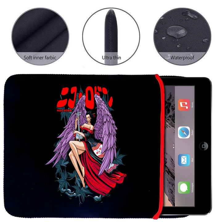 Printed Neoprene Reversible Laptop & Tablet Sleeve - Anime Action DS10