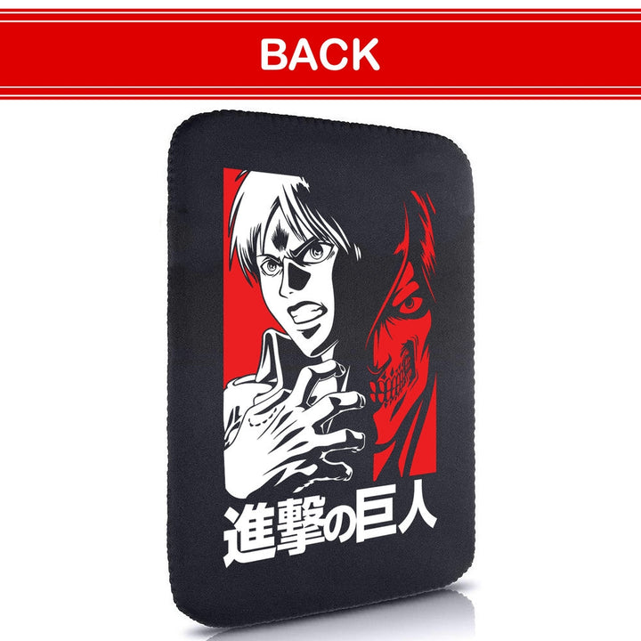 Printed Neoprene Reversible Laptop & Tablet Sleeve - Anime Attack on Titan DS12