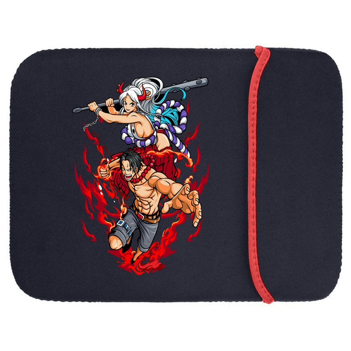 Printed Neoprene Reversible Laptop & Tablet Sleeve - Anime Action DS13