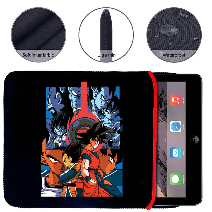 Printed Neoprene Reversible Laptop & Tablet Sleeve - Anime Dragon Ball DS04