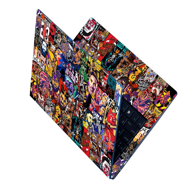 Laptop Skin - Basketball Sticker Bomb DS1