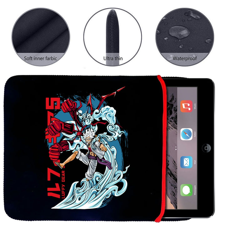 Printed Neoprene Reversible Laptop & Tablet Sleeve - Anime Action DS5