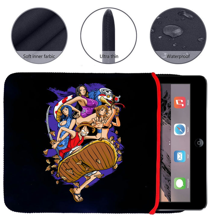 Printed Neoprene Reversible Laptop & Tablet Sleeve - Anime Action DS14