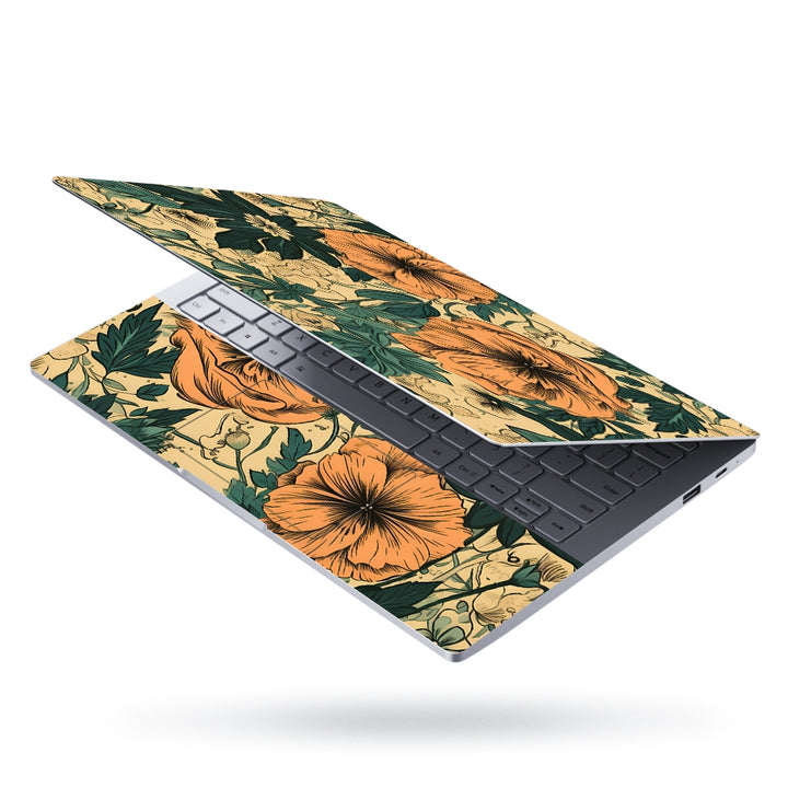 Laptop Skin - Vintage Retro Flower Pattern