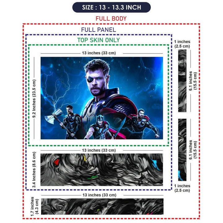 Laptop Skin - Angry Thor Blue Design