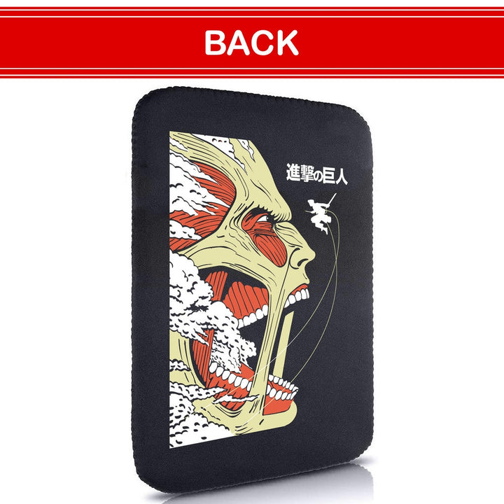 Printed Neoprene Reversible Laptop & Tablet Sleeve - Anime Attack on Titan DS17