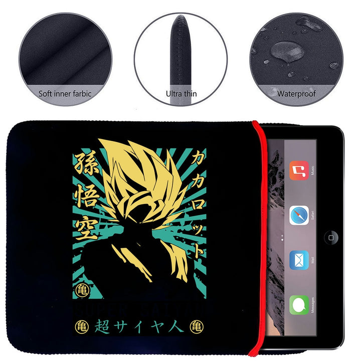 Printed Neoprene Reversible Laptop & Tablet Sleeve - Anime Dragon Ball DS20