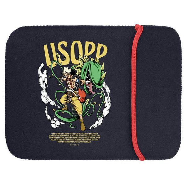 Printed Neoprene Reversible Laptop & Tablet Sleeve - One Piece USOPP DS1