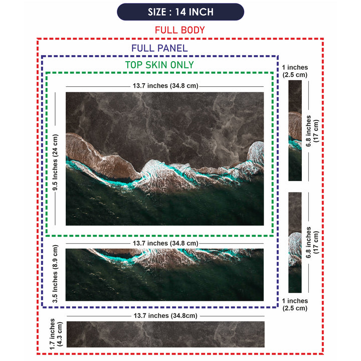 Laptop Skin - Dark Sea View