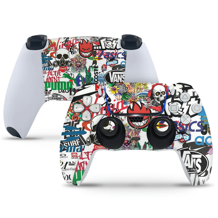 PS5 Controller Skin - Sticker Bomb Kills