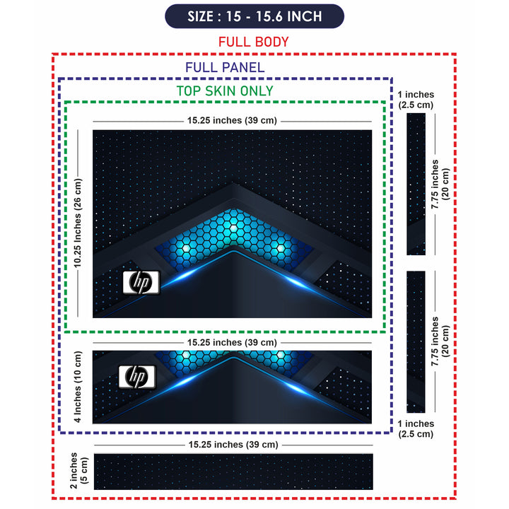 Laptop Skin - HP Cyan Glow Honeycomb