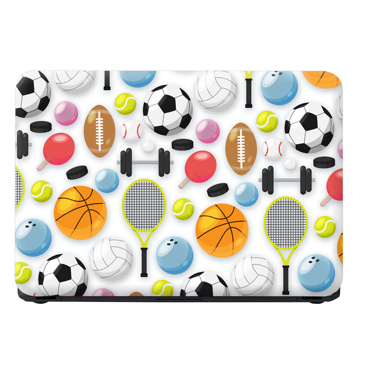 Laptop Skin - Sports Symbols on White