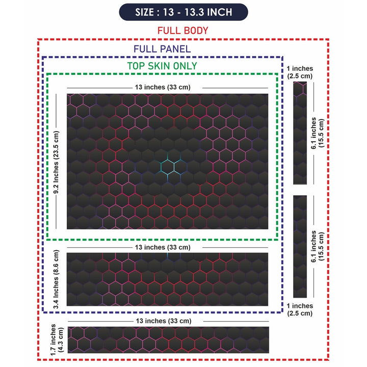 Laptop Skin - Technological Honeycomb Background