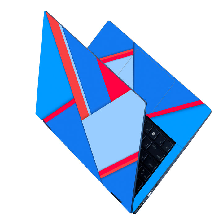 Laptop Skin - Red Blue Lines