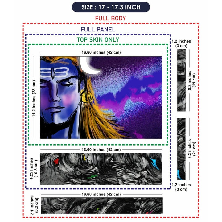 Laptop Skin - Lord Shiva Blue Art