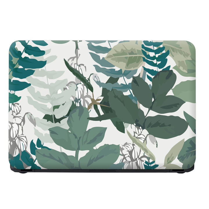 Laptop Skin - Green Painted Leaves Art