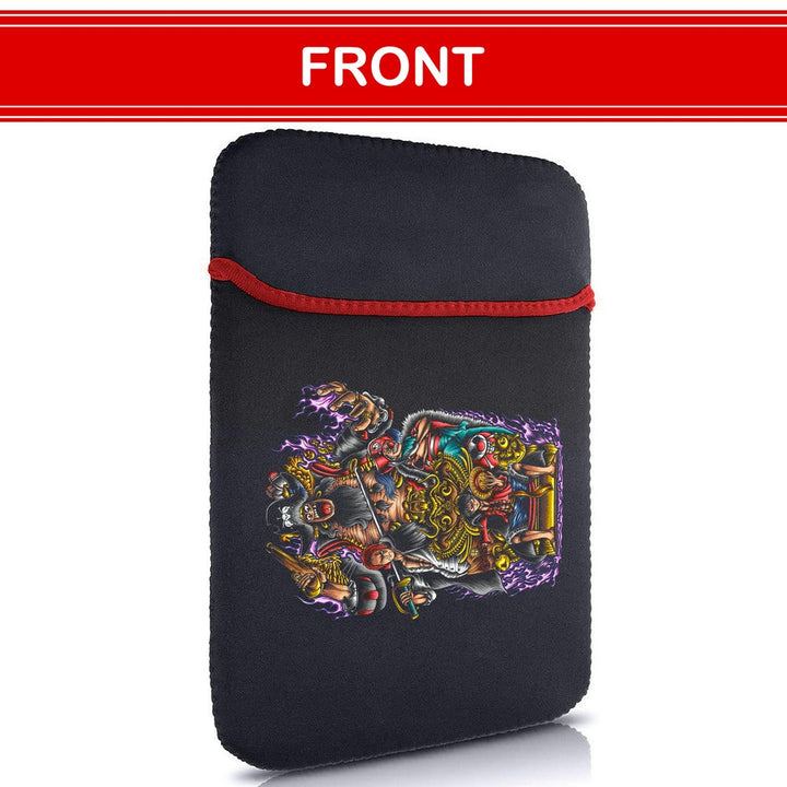 Printed Neoprene Reversible Laptop & Tablet Sleeve - Anime Legendary DS44