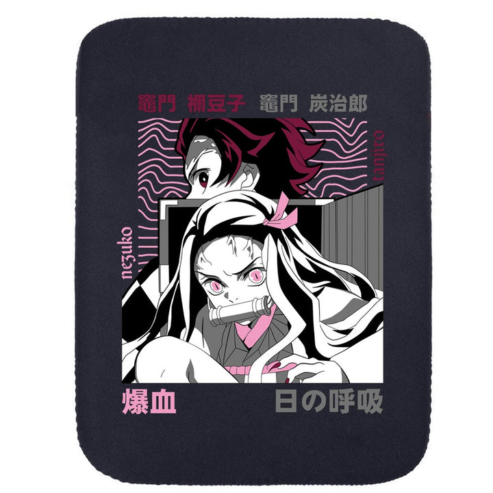 Printed Neoprene Reversible Laptop & Tablet Sleeve - Anime Demon Slayer Kimetsu No Yaiba DS05