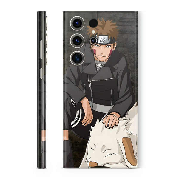 Mobile Skin Wrap - Anime Kiba Inuzuka Sitting Position