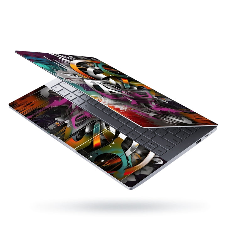 Laptop Skin - Colorful Background Says I Love You