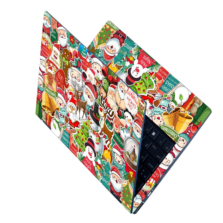 Laptop Skin - Christmas Santa Sticker Bomb