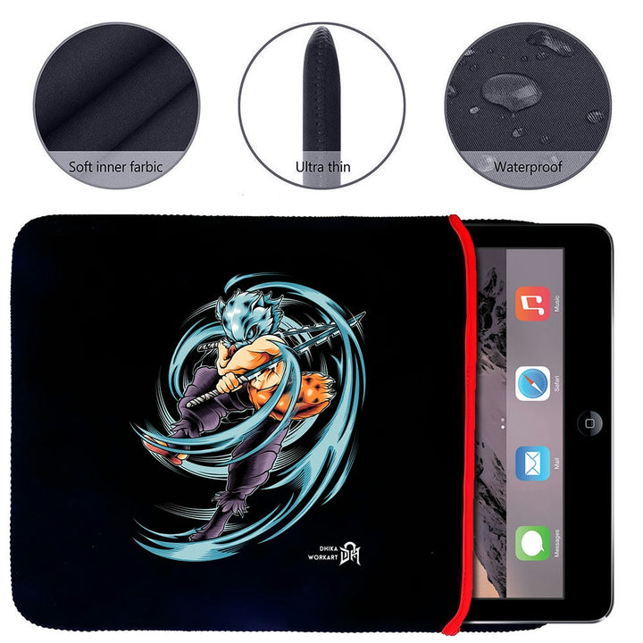 Printed Neoprene Reversible Laptop & Tablet Sleeve - Anime Legendary DS4