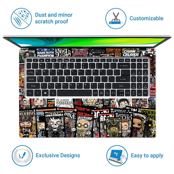 Laptop Skin - Pop Culture Sticker Bomb DS1