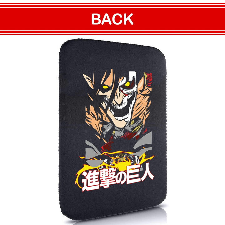 Printed Neoprene Reversible Laptop & Tablet Sleeve - Anime Attack on Titan DS05