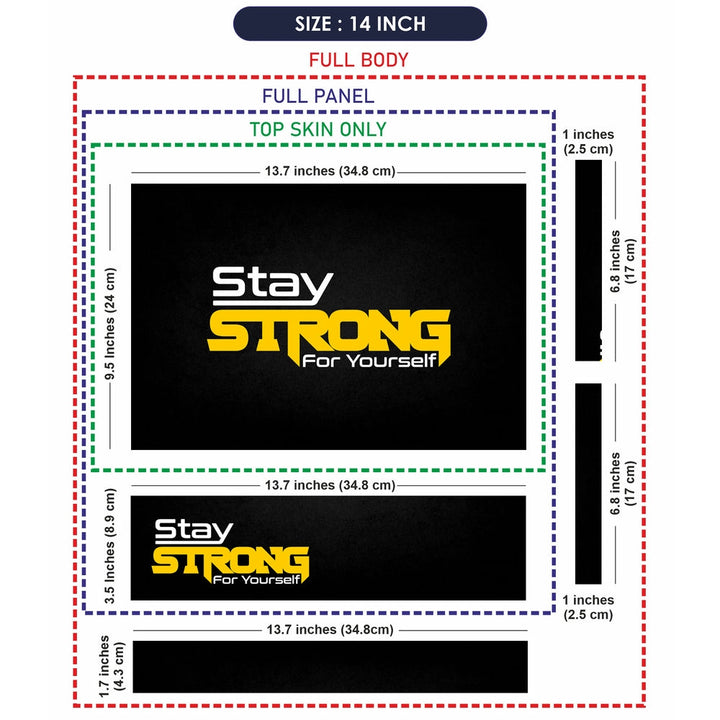 Laptop Skin - Stay Strong Yourself on Black