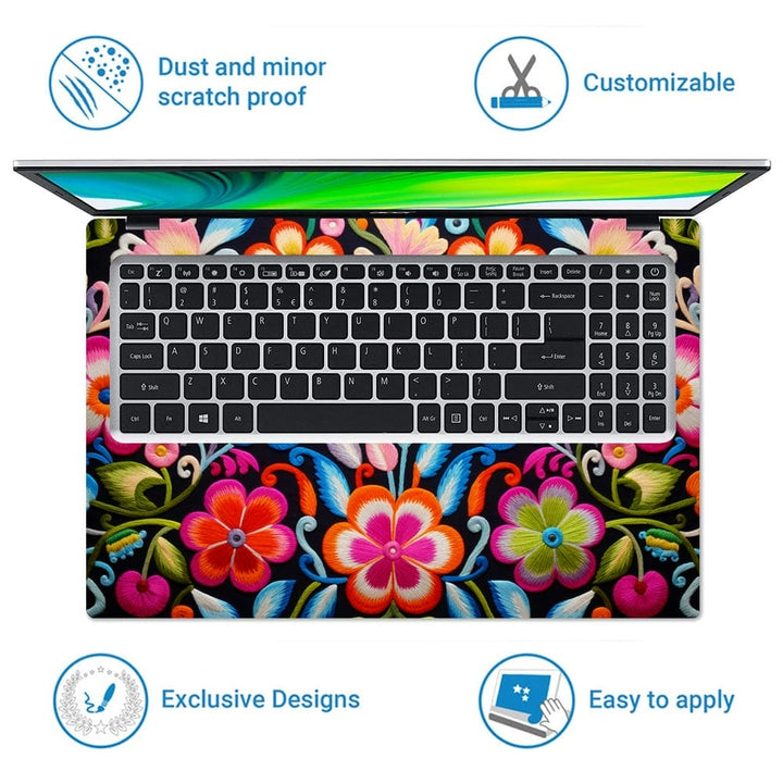 Laptop Skin - Thread Floral