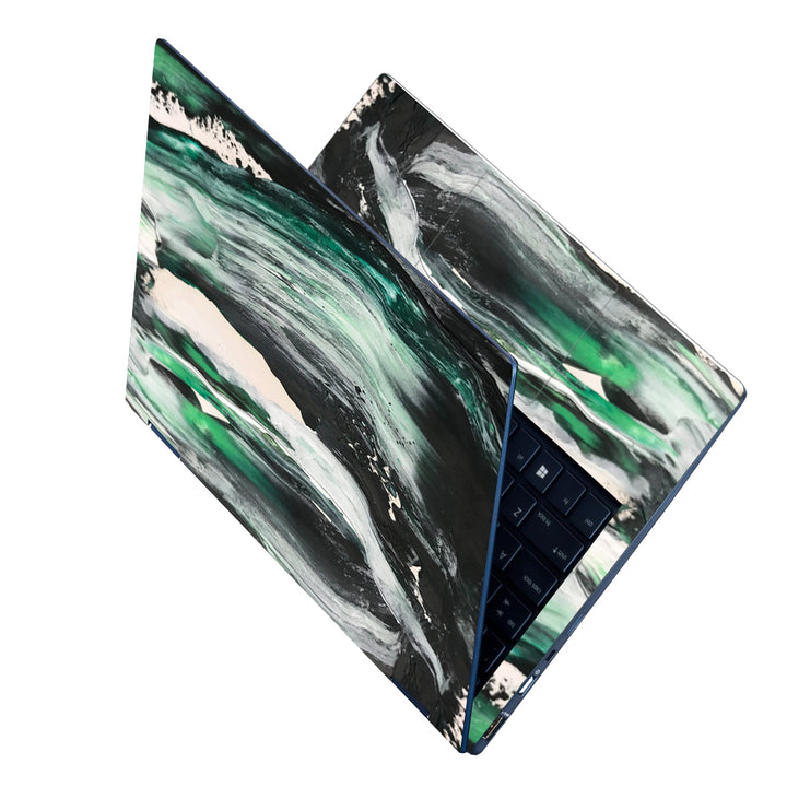 Laptop Skin - Green Black Stroke