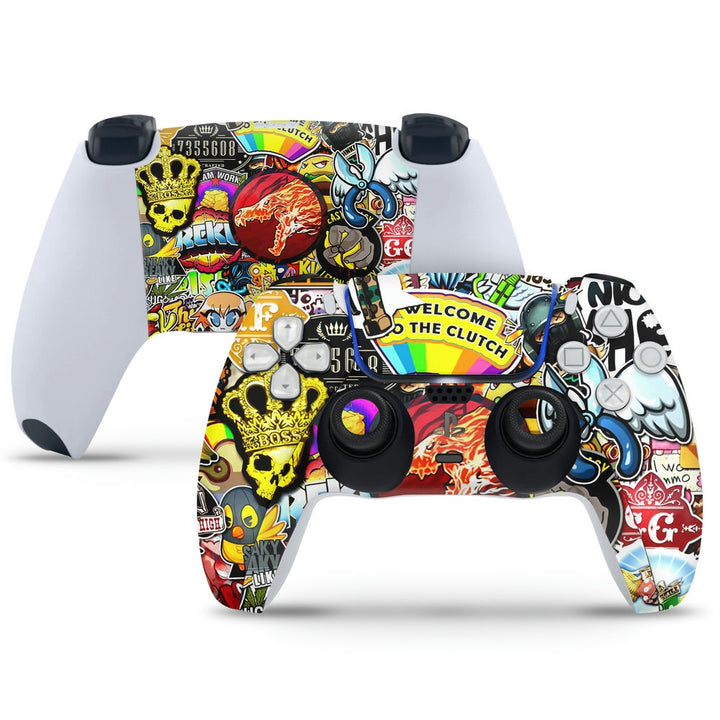 PS5 Controller Skin - Sticker Bomb Dragon