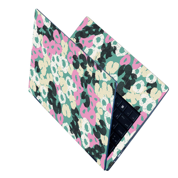 Laptop Skin - Pink White Black Circles