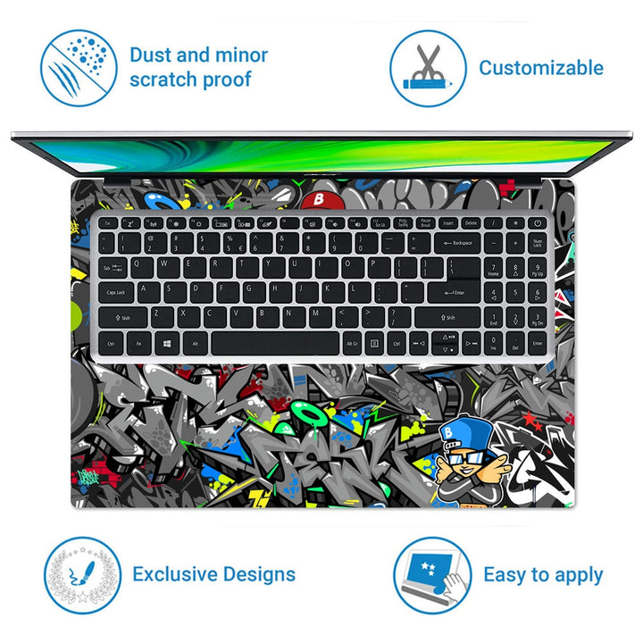 Laptop Skin - Abstract Dark Urban Graffiti