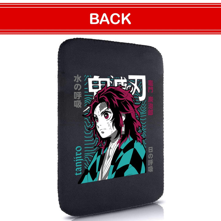 Printed Neoprene Reversible Laptop & Tablet Sleeve - Anime Demon Slayer Kimetsu No Yaiba DS01