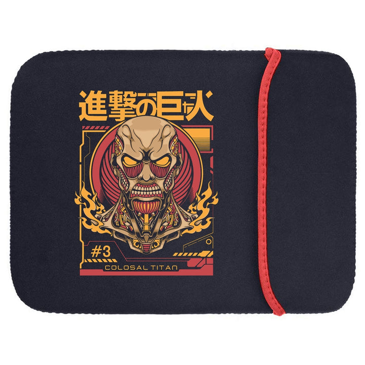 Printed Neoprene Reversible Laptop & Tablet Sleeve - Anime Attack on Titan DS18