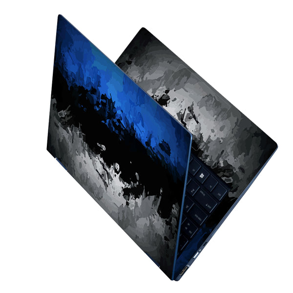 Laptop Skin - Blue Black Grey Art