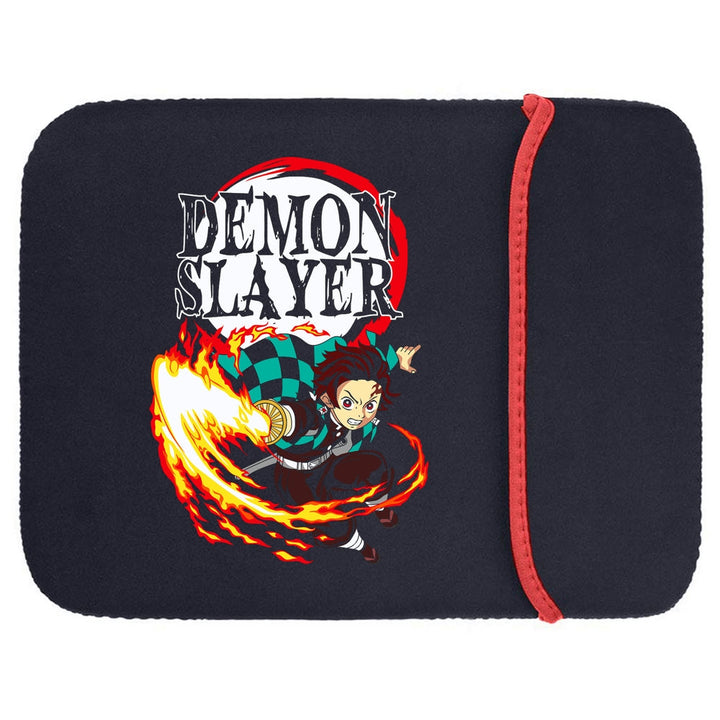 Printed Neoprene Reversible Laptop & Tablet Sleeve - Anime Demon Slayer Kimetsu No Yaiba DS06