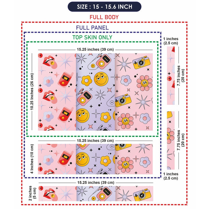 Laptop Skin - Tounge Faces Flower