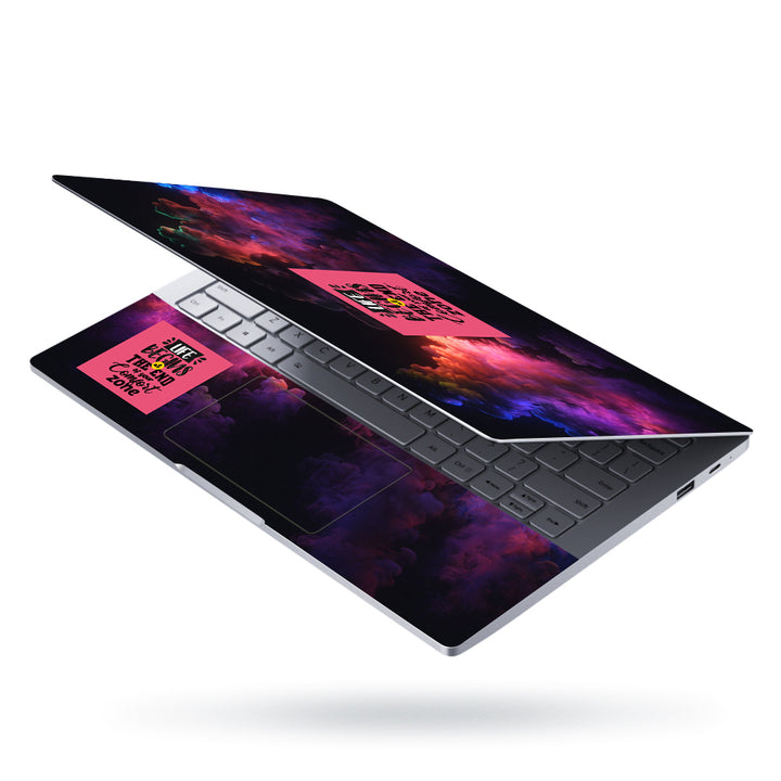 Laptop Skin - Life Begins on Multicolor Smoke