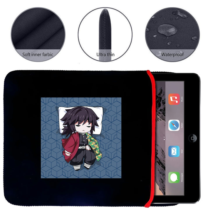 Printed Neoprene Reversible Laptop & Tablet Sleeve - Anime Cojines Demon Slayer Pillow DS05