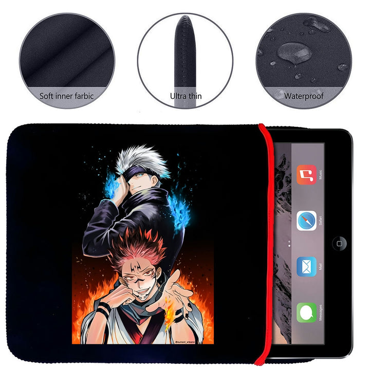 Printed Neoprene Reversible Laptop & Tablet Sleeve - Anime Legendary DS103