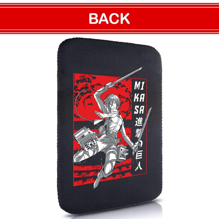 Printed Neoprene Reversible Laptop & Tablet Sleeve - Anime Attack on Titan DS04