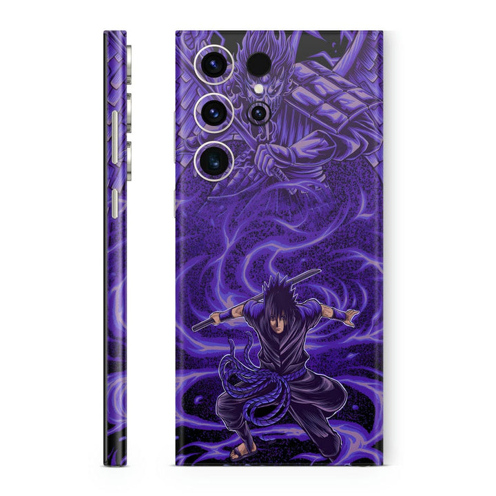 Mobile Skin Wrap - Anime Sasuke Uchiha Blue Design