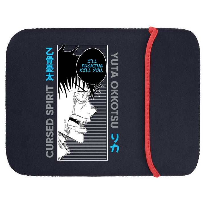 Printed Neoprene Reversible Laptop & Tablet Sleeve - Anime Yuta