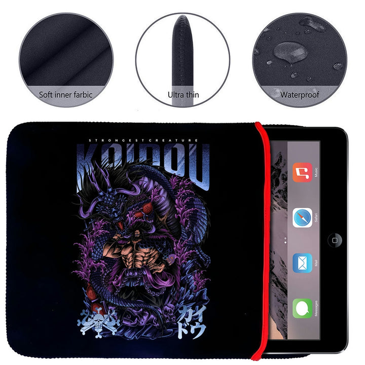 Printed Neoprene Reversible Laptop & Tablet Sleeve - Anime Legendary DS12