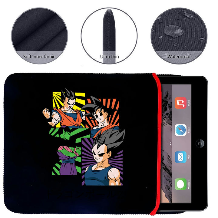 Printed Neoprene Reversible Laptop & Tablet Sleeve - Anime Dragon Ball DS22