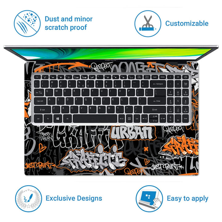 Laptop Skin - Love Urban Graffiti